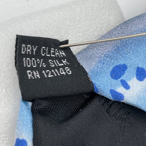 J. Garcia Collection Fifty-Seven Abstract Blue Silk Tie - Picture 5 of 5